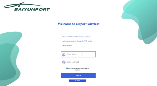 photo of login page